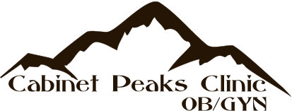 Picture of an outlined Mountain that says:
Cabinet Peaks Clinic OB/GYN